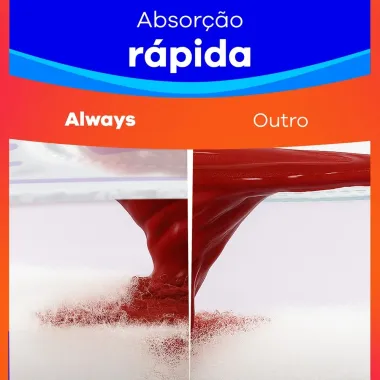 Absorvente Always com Abas Suave Tamanho P com 16 Unidades