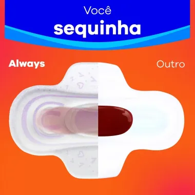 Absorvente Always com Abas Suave Tamanho P com 16 Unidades