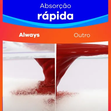 Absorvente Always Prote&ccedil;&atilde;o Suave Tamanho P com Abas 32 Unidades