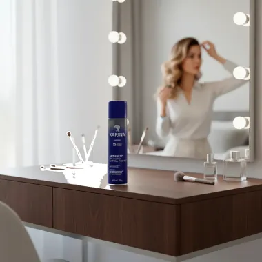 Spray Fixador Karina Antifrizz Fixa&ccedil;&atilde;o Extra Forte Style Control 72 Horas Jato Seco 400ml