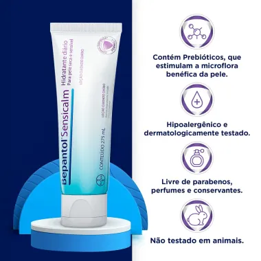 Bepantol Sensicalm Hidratante Diário 275ml, Sensível e com Tendência Atópica