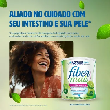 Suplemento Alimentar FiberMais Colágeno Mix de Fibras Sabor Limão 300g