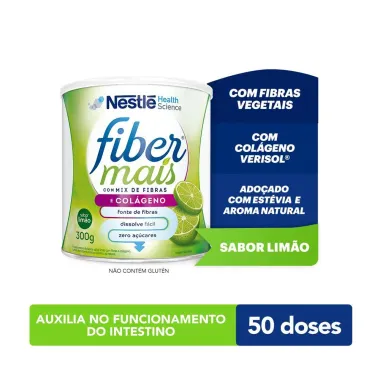 Suplemento Alimentar FiberMais Colágeno Mix de Fibras Limão 300g Hero