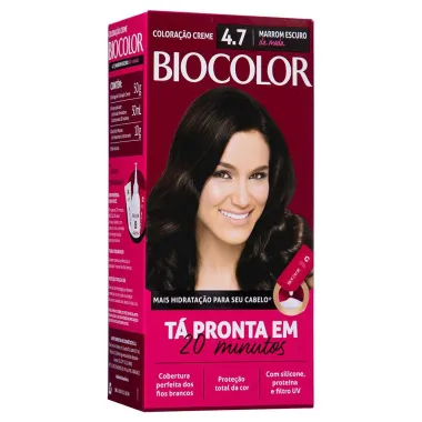 Tinta de Cabelo Biocolor Mini Kit Marrom Escuro da Moda 4.7_1