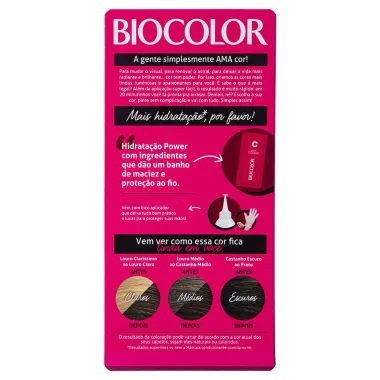 Tinta de Cabelo Biocolor Mini Kit Marrom Escuro da Moda 4.7-4