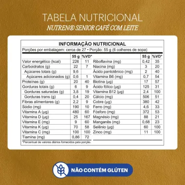 Nutren Senior Complemento Alimentar Caf&eacute; com Leite 740g