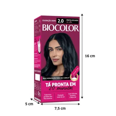 Tinta de Cabelo Biocolor Mini Kit Preto Azulado Incrível 2.0