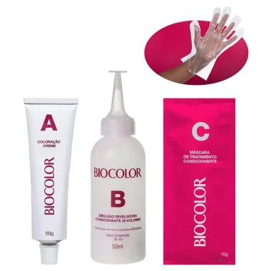 Tinta de Cabelo Biocolor Mini Kit Marrom Natural Irresistível 6.7_3