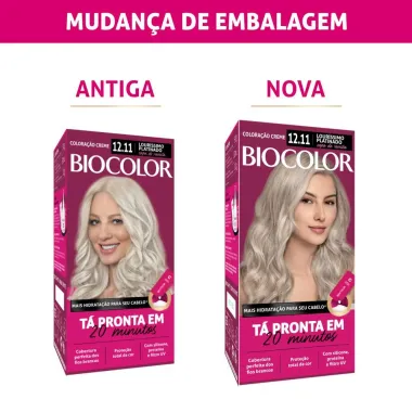 Tintura de Cabelo em Creme Biocolor Cor Lour&iacute;ssimo Platinado Capa de Revista 12.11