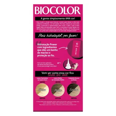 Tintura de Cabelo em Creme Biocolor Cor Lour&iacute;ssimo Platinado Capa de Revista 12.11