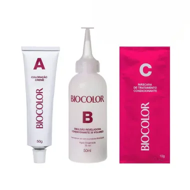 Tintura de Cabelo em Creme Biocolor Cor Louro Cinza Claro Estiloso 8.1