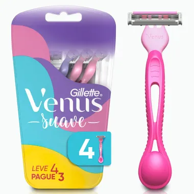 Aparelho de Depilar Gillette Venus Suave 4 Unidades