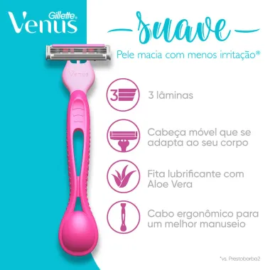 Aparelho de Depilar Gillette Venus Suave 4 Unidades