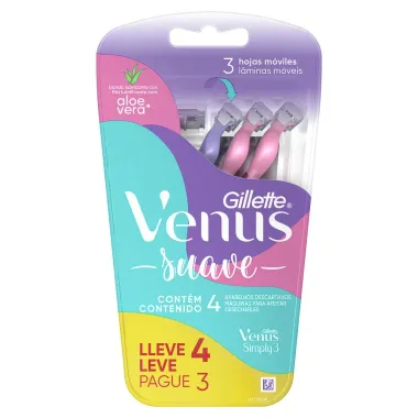 Aparelho de Depilar Gillette Venus Suave 4 Unidades