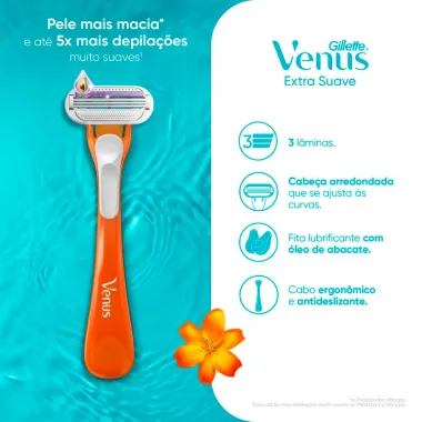 Aparelho de Depila&ccedil;&atilde;o Gillette Venus Tropical com 3 Unidades Pre&ccedil;o Especial