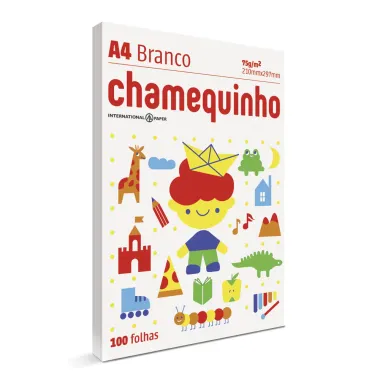 Papel Chamequinho A4 210mm x 297mm com 100 Folhas