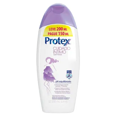 Sabonete Íntimo Protex Cuidado íntimo Soft Floral Leve 200ml Pague 150ml