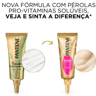 Kit Ampola Capilar Pantene Pro-V Nutrição 3 Ampolas com 15ml Cada 45ml