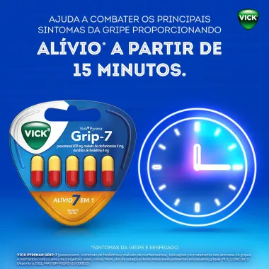 Vick Pyrena Grip-7 com 5 Cápsulas