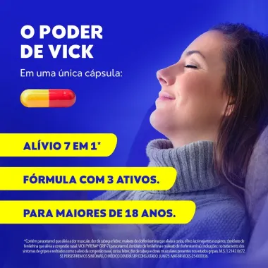 Vick Pyrena Grip-7 Antigripal Gripe Resfriado 5 C&aacute;psulas