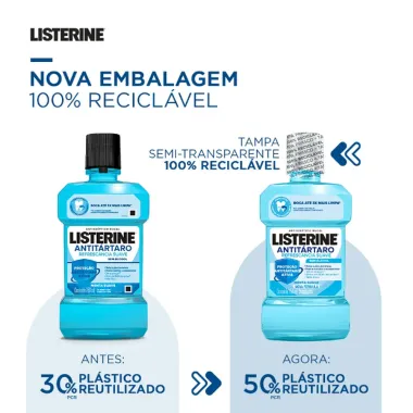 Listerine Antitártaro Enxaguante Bucal Sem Álcool 250ml