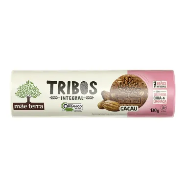 Biscoito Integral e Orgânico Tribos Mãe Terra Cacau 130g