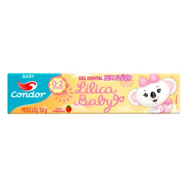 Gel Dental Infantil Lilica Baby Sem Flúor Morango 50g