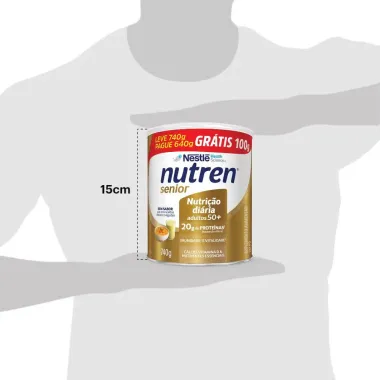 Nutren Senior Suplemento Alimentar Sem Sabor 740g Gr&aacute;tis 100g