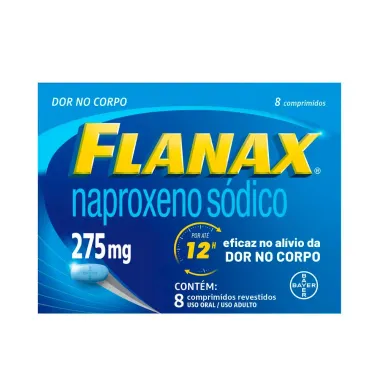 Flanax 275mg Bayer Analgésico com 8 comprimidos