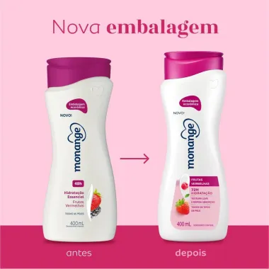 Hidratante Desodorante Monange Hidrata&ccedil;&atilde;o Nutritiva Frutas Vermelhas 400ml