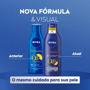 Lo&ccedil;&atilde;o Hidratante Nivea Firmador Q10 + Vitamina C Pele Seca a Extrasseca 200ml