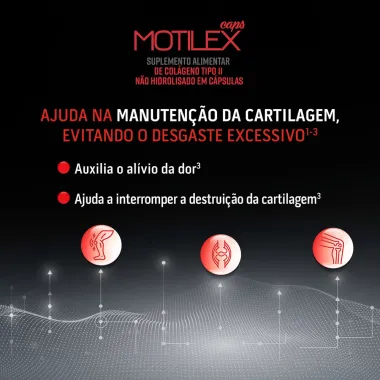 Motilex Caps Colágeno Tipo II Não Hidrolisado com 60 Cápsulas