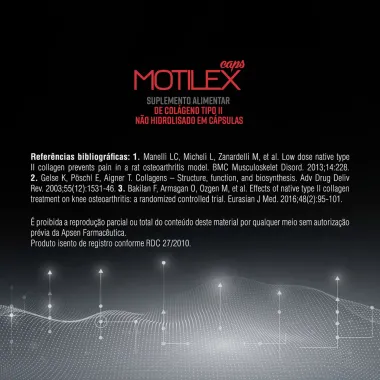 Motilex Caps Colágeno Tipo II Não Hidrolisado com 60 Cápsulas