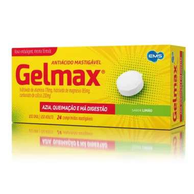 Gelmax Sabor Limão com 24 Comprimidos Mastigáveis