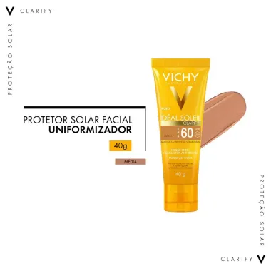 Protetor Solar Idéal Soleil Clarify Média FPS 60 Gel Creme