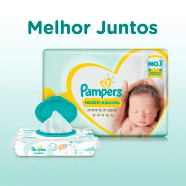 Fralda Pampers Recém-Nascido Tamanho RN+ 36 Fraldas Descartáveis