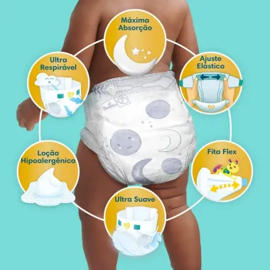 Fralda Pampers Premium Care Tamanho XG Pacote Hiper 60 Fraldas Descartáveis
