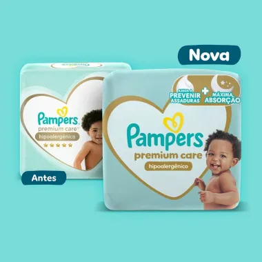 Fralda Pampers Premium Care Tamanho M Pacote Mega 34 Fraldas Descart&aacute;veis