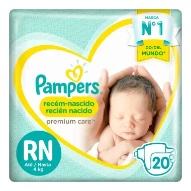 Fralda Pampers Rec&eacute;m-Nascido Premium Care RN 20 Unidades