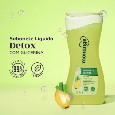 Sabonete L&iacute;quido Monange Detox 240ml