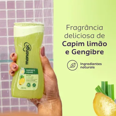 Sabonete L&iacute;quido Monange Detox 240ml