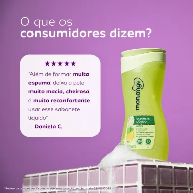 Sabonete L&iacute;quido Monange Detox 240ml