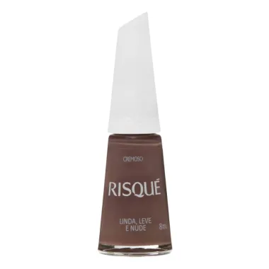 Esmalte Risqu&eacute; Cremoso Cor Linda, Leve e Nude com 8ml