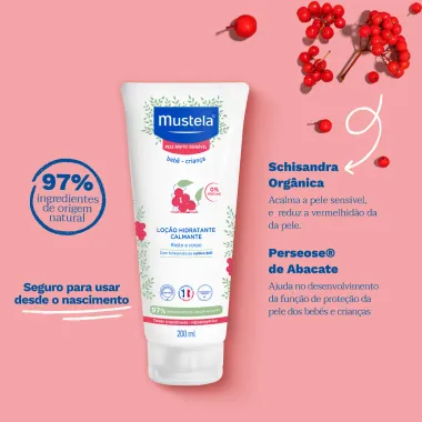 Loção Hidratante Mustela Bebê Pele Muito Sensível Rosto e Corpo 200ml