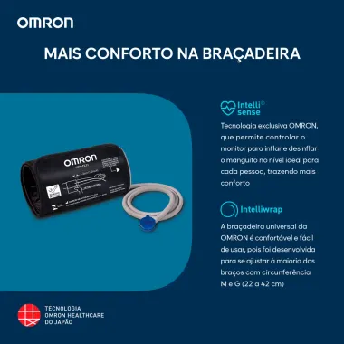 Aparelho de Press&atilde;o Omron Autom&aacute;tico Bra&ccedil;o Control+ HEM 7122 com 1 Unidade
