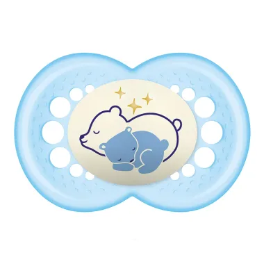 Chupeta Mam Original Night Skin Soft 6+ Meses Boys Desenhos e Cores Sortidas 1 Unidade Ref:2525