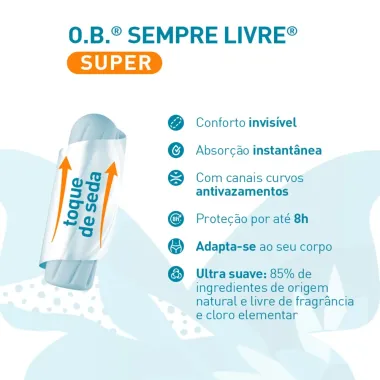 Absorvente Interno OB ProComfort Super 8 Unidades