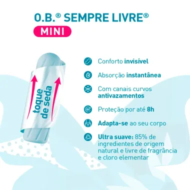 Absorvente Interno OB ProComfort Mini 8 Unidades