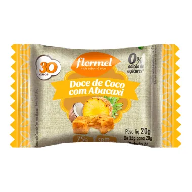 Doce de Coco com Abacaxi Flormel Zero Adição de Açúcares 20g