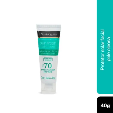 Protetor Solar Facial Neutrogena Sun Fresh Derm Care FPS 70 Sem Cor 40g